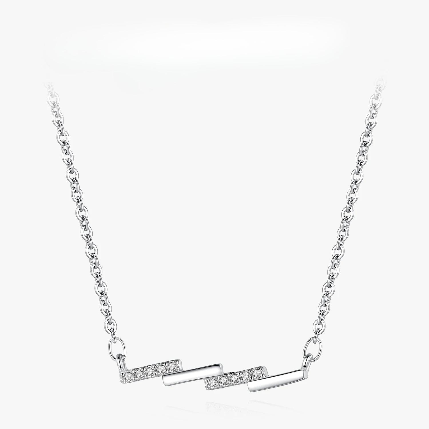 

Ailmay New Arrival 925 Sterling Silver Simple Luxury Geometric Square Design Pendants Necklaces for Women Fashion Fine Jewelry серебряный