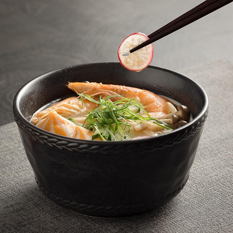 Wheat Ear Underglaze Color Noodle Bowl Simple Meal Bowl Restaurant Kiln Change Ceramic Bowl Soup Bowl New Household Rice Bowl Instant Noodle Bowl