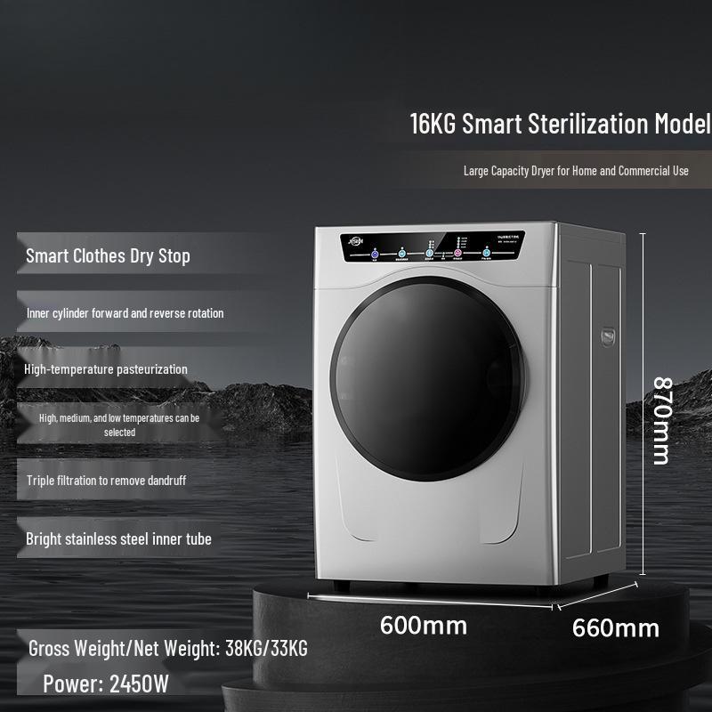 German Heat Pump Clothes Dryer - Large Capacity, Ideal for Home & Hotel Use.