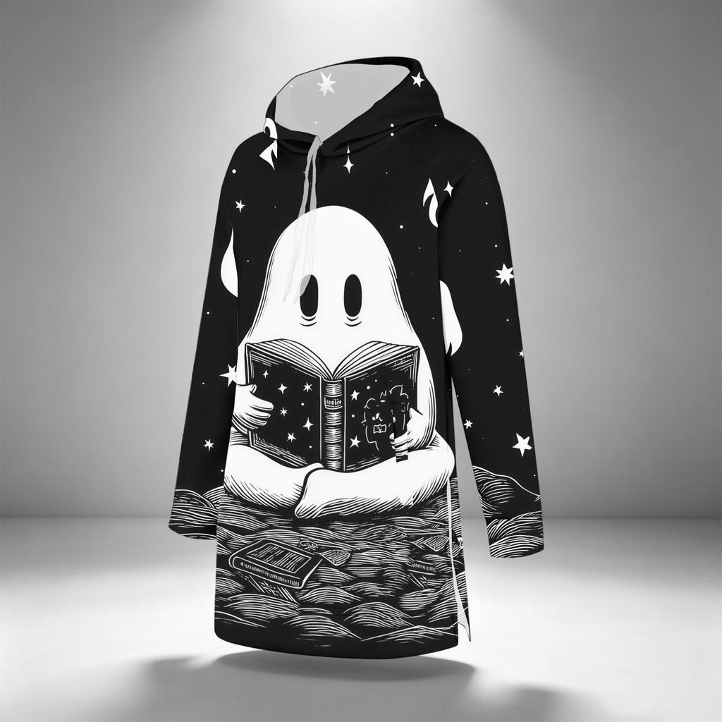 Women's Casual Long Sleeve Halloween Print Hoodie Pullover for Holiday Party