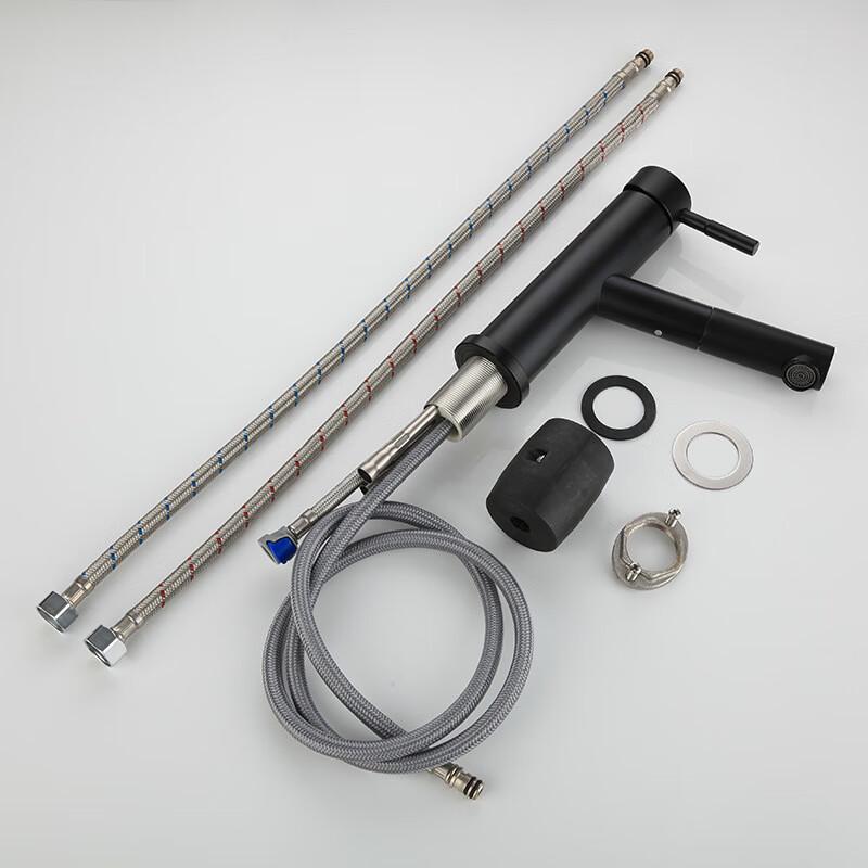 Zhishi 304 Stainless Steel Pull-Out Basin Faucet