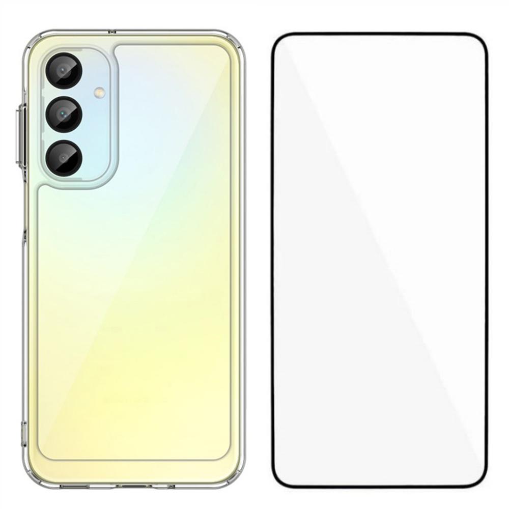 

WANLONFENG MF Series for Samsung Galaxy A16 4G/5G Case TPU+Acrylic Clear Phone Cover with Tempered Glass Film A