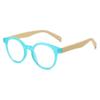 New Natural Bamboo Leg Anti Blue Light Reading Glasses Spring Foot Presbyopic +1.0 to +4.0 Easy Carry
