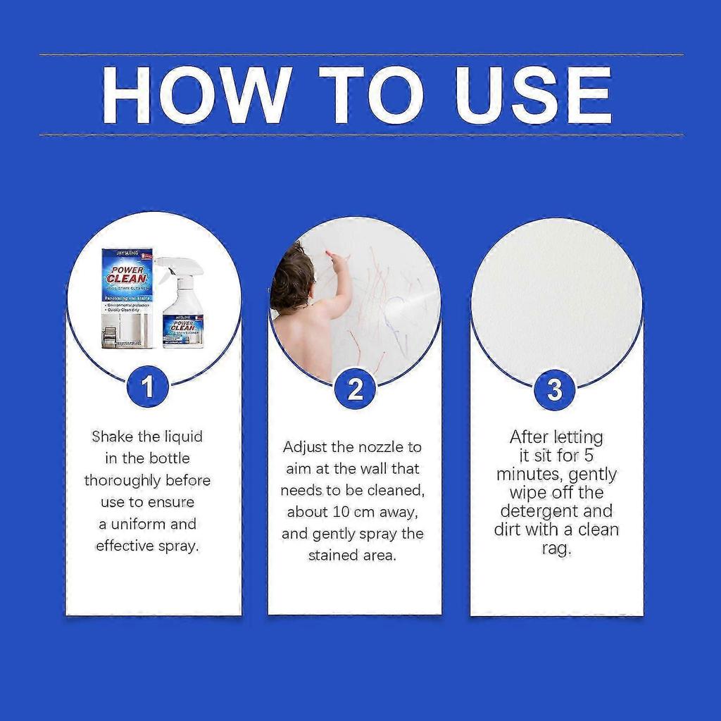 Wall Cleaner - Effective Mildew & Graffiti Remover for Home Walls, 237ml