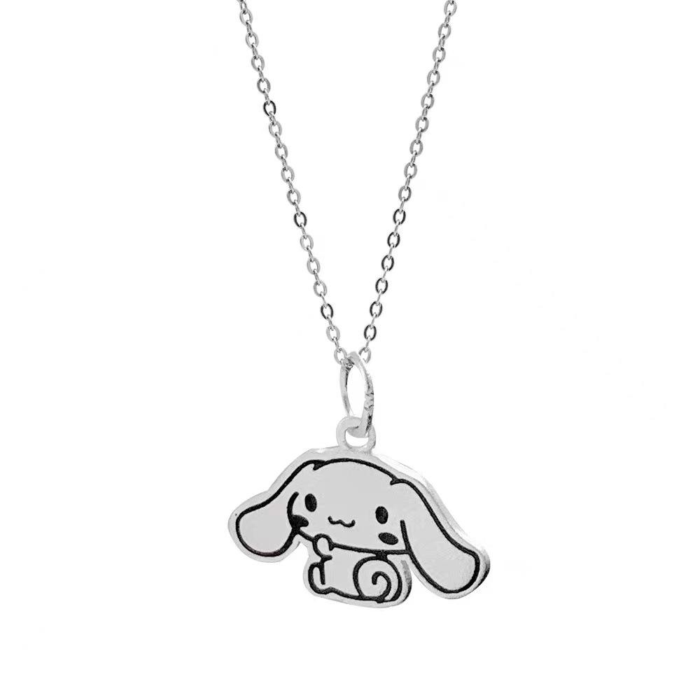 Cute 925 Sterling Silver Cinnamonroll Necklace - Original Design Pendant Gift for Girlfriend or Children