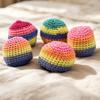Handwoven Multicolored Juggling Balls Crochet Knitted Yarn Balls Assorted Juggling Bean Bags