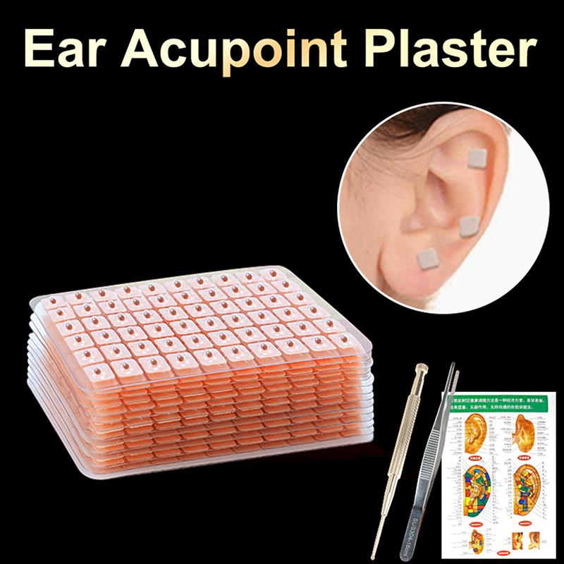Ear Seeds Bianstone Ear Acupuncture Massage Auricular Sticker Kit Therapy Needle Patch Seeds Sticker Auriculotherapy Kit