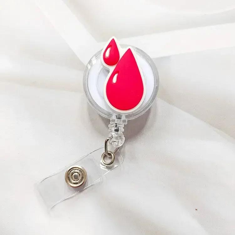 1pc Retractable Badge Holder Clips for Nurse ID Badge Reel with Belt Clip Doctor ID Card Chain Clips School Student Office