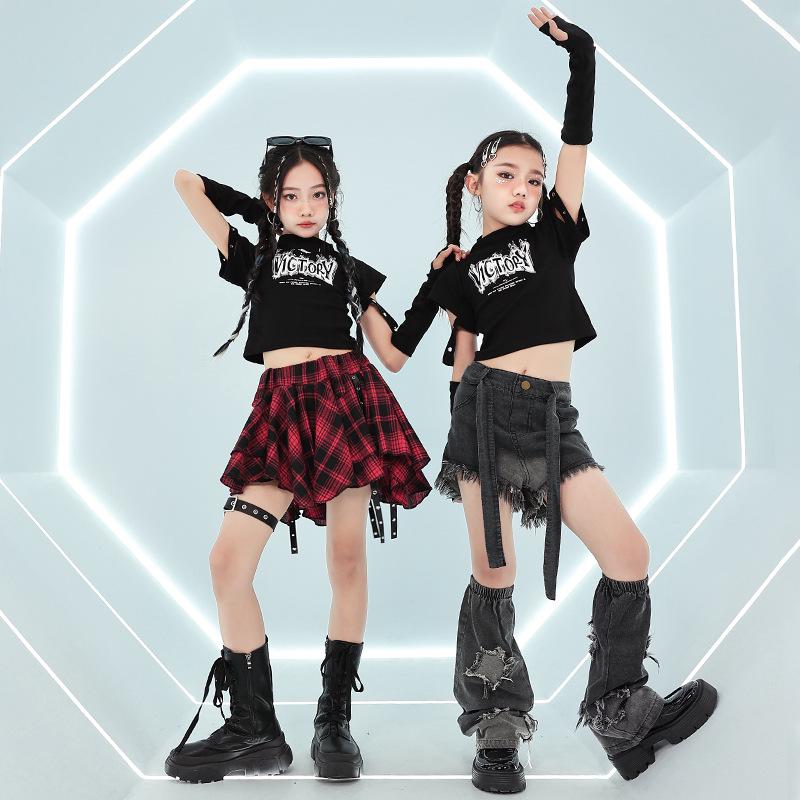 Girls' Trendy Street Jazz Dance Performance Costume for Kids