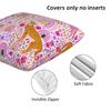 Cheetah’S In A Rainbow Garden 2 Pcs Square Pillowcase Pillow Cover Cushion Zip Decorative Comfort Throw Pillow For Home Car