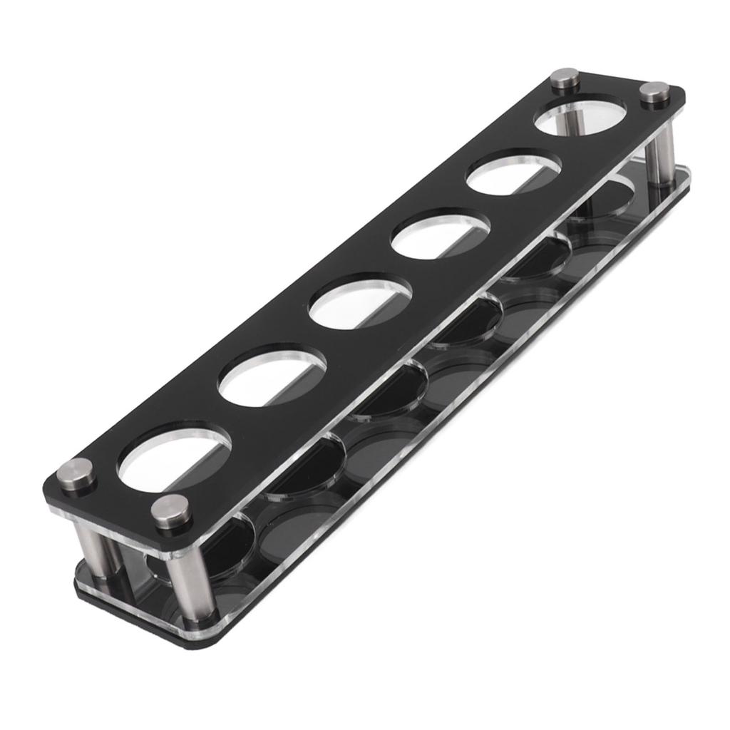 Vinflaskestativ Akryl Slagfast Dekorativt Vinstativ for Hjemmebar 1X6 6 Hoders Kombinasjonskopp