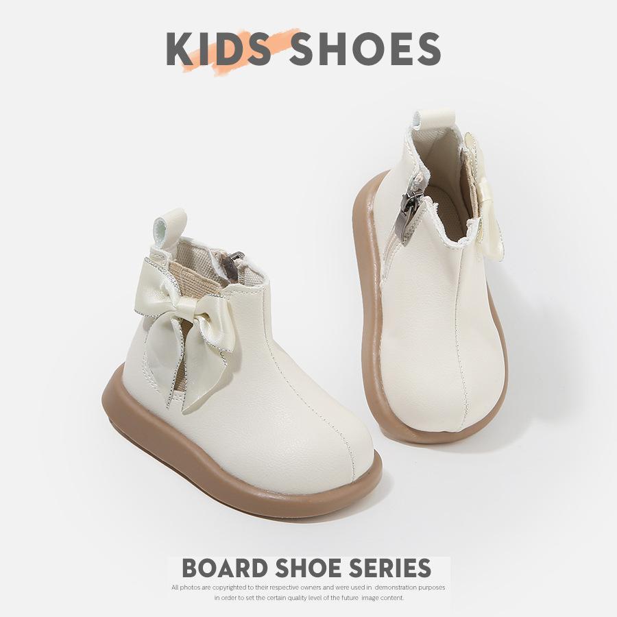 Girls' Short Boots Autumn and Winter 2025 New Korean Version Foreign Style Children's Princess Boots Soft Sole Baby Foreign Style Martin Boots Single