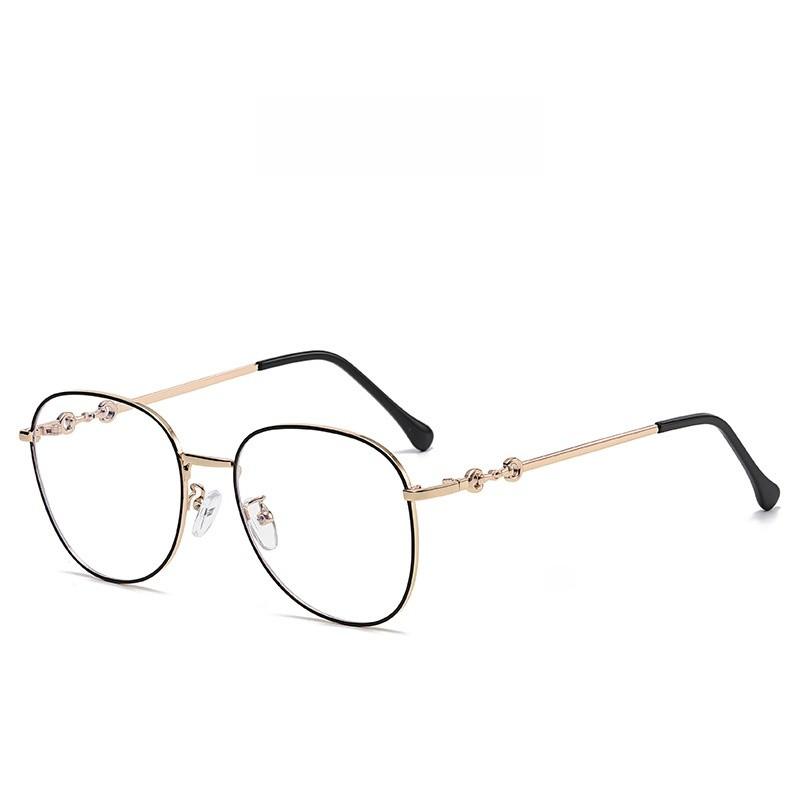 New Ni Ni Style Eyeglass Frame With Blue Light Blocking Metal Design For Fashionable Adults