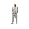Jordan As M J Flt Ess Wsh 85 Crw Logo Solid Color Round Neck Drop Shoulder Short Sleeve T-Shirt Men T-Shirts HQ8939-034