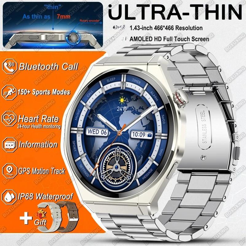 New Ultra Thin Smart Watch Men HD  150+Sports NFC GPS Track IP68 Waterproof Health Monitor Bluetooth Call Smartwatch Woman