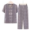 Elderly Women's Summer Blouse and Top Set