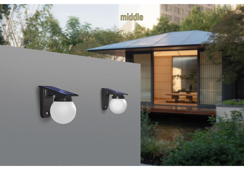 New Style Solar LED Outdoor Wall Light for Balcony, Entrance, Garden & Fence - Waterproof & Ambient.