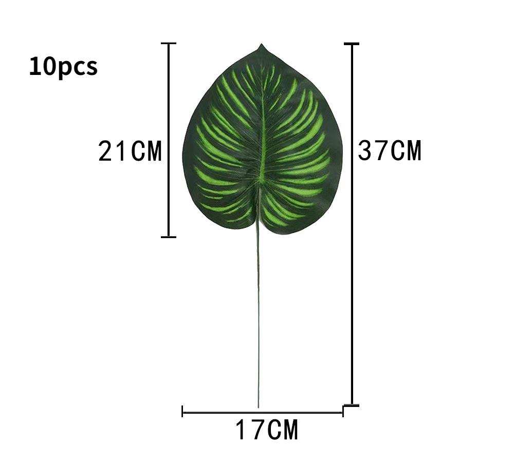 10 Pcs Artificial Plants Tropical Palm Leaves Hawaii Luau Summer Party Jungle Safari Birthday Party Wedding Decor Fake Plants