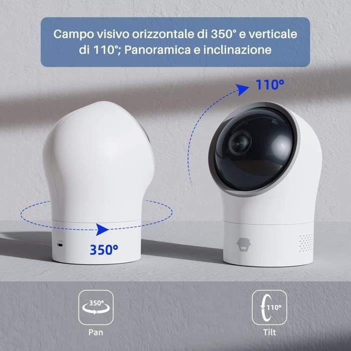 Chuango PT-300Q Caméra Surveillance Wi-FI Intérieur sans Fil