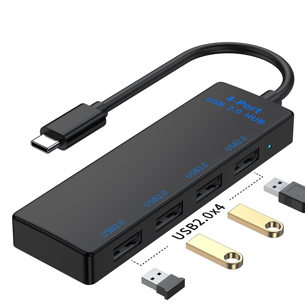 Adaptor Hub USB 3.0 la Tip C pentru Laptop MacBook Extinde 4 Porturi Transfer de Date de Mare Viteză Splitter