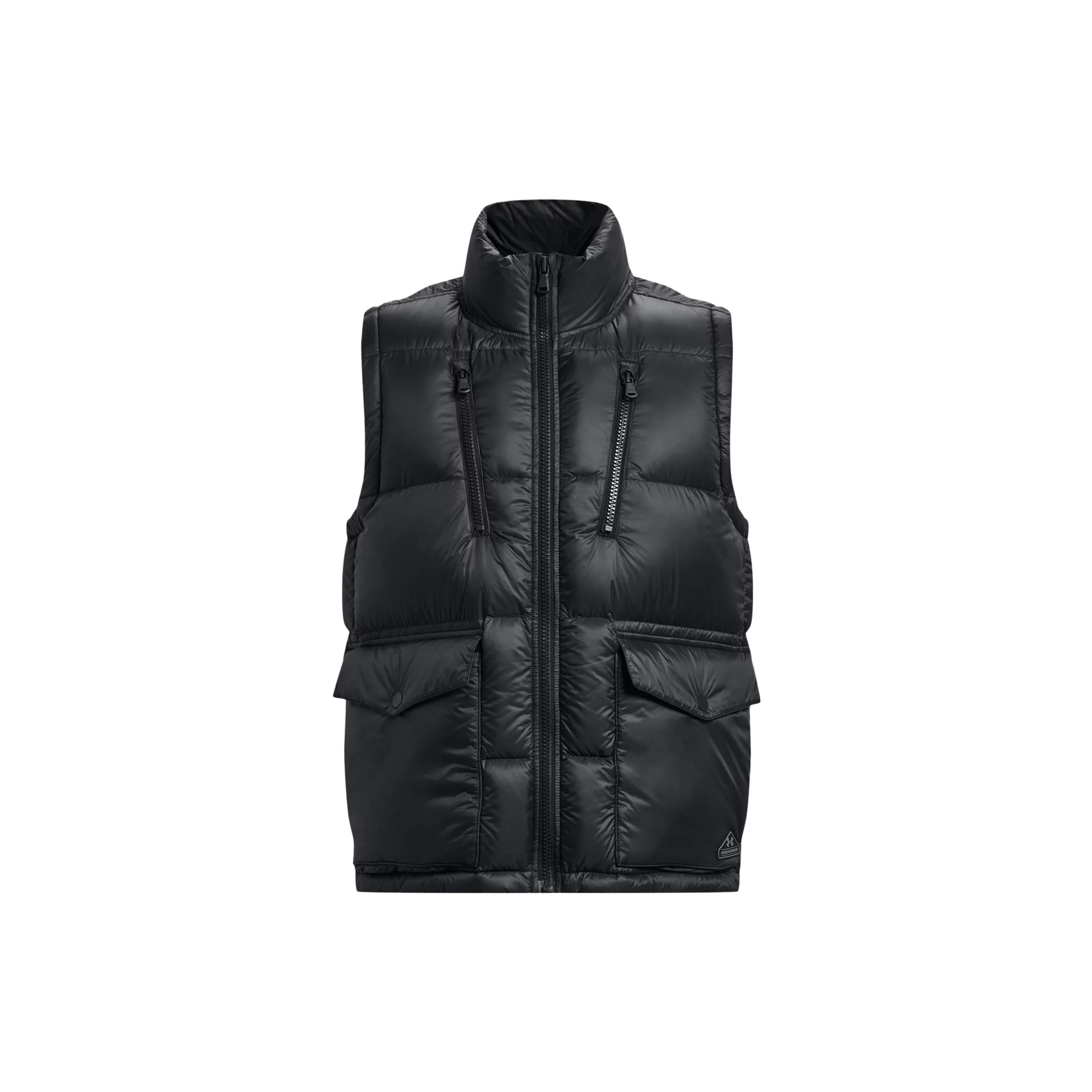 Мужские пуховые жилеты Under Armour Черный Воротник-стойка Умеренный 1378837-001 LG