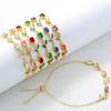 Buntes trendiges Charm-Kristall-Blatt-Ranken-Blumen-Strass-Armband Luxus für Damen Mädchen Party Hochzeit Schmuckgeschenk