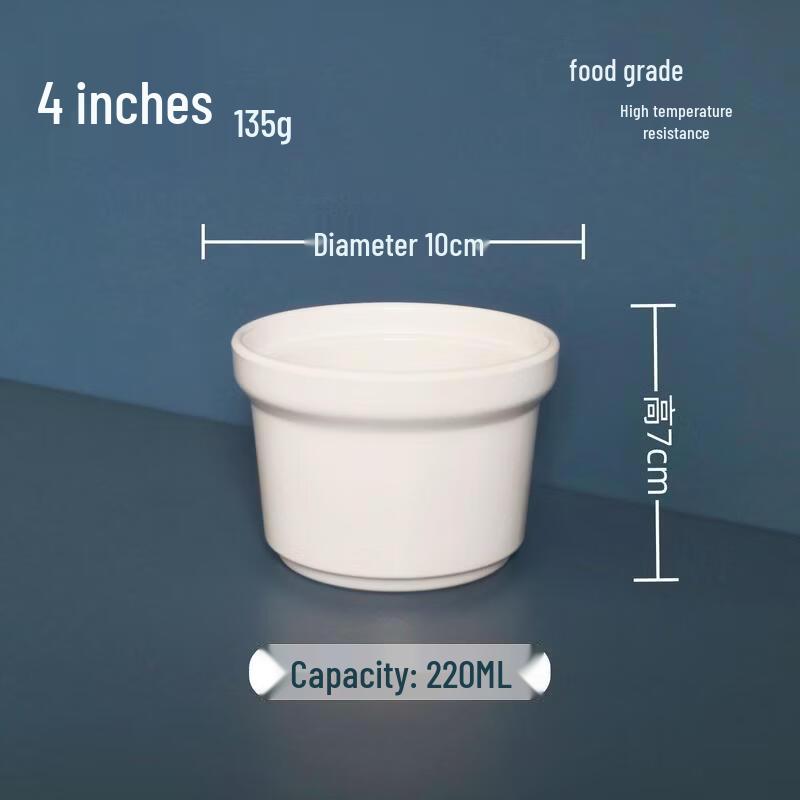 JingJingRS Commercial A5 Melamine White Rice & Soup Bowls