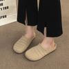 Baotou Mesh Knitted Baotou Half Slippers Women's Outer Wear Soft Bottom 2025 Spring New French Retro Casual Versatile