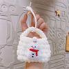 Christmas Plush Keychain  Wallet Space   Knit Earphone Bag Pendant  Practical Holiday Accessory