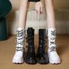 Winter Women New Thick Soled Boots Casual Versatile Trendy Shoe Belt Buckle Motorcycle Boot Comfortable Ladies Shoes