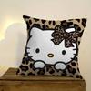 Personalized Picture Text Home Decorative Pillows Household Gifts 45X45Cm Sparkling Hello K-Kt Leopard Print