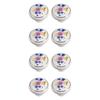 8Pcs Ceramics Single Hole Round Knob European Orchids Furniture Drawer Knob For Cabinet Drawer Closet Dresser
