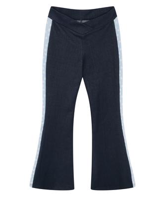 HIGH SCHOOL DISCO Flower Side Line Pants_Denim