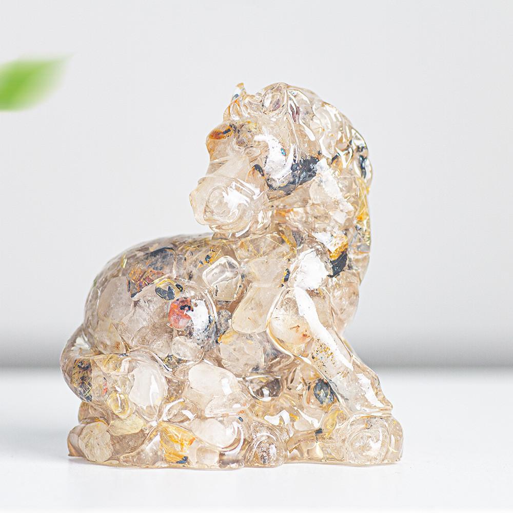 Natural Crystal Resin Figurine With Success Symbol For Home Decoration Gift