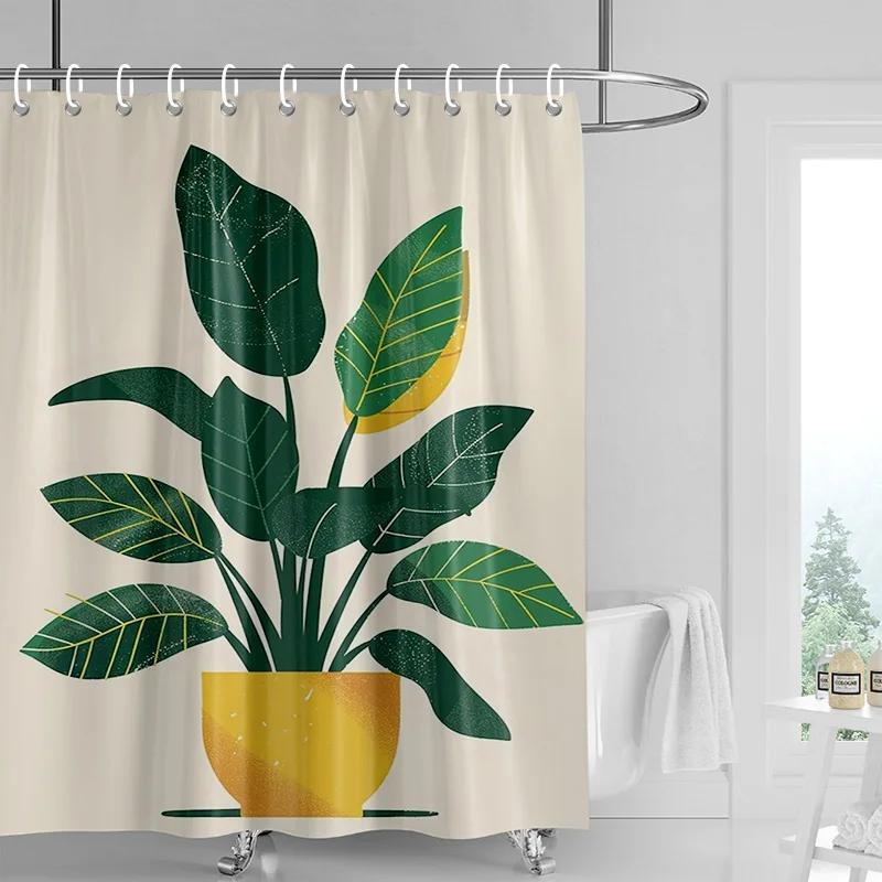 

Nordic Minimalist Figure Illustration Shower Curtain Hotel Homestay Bathroom Partition Curtain Waterproof And Moisture-Proof W60H190(CM)-1 Pcs