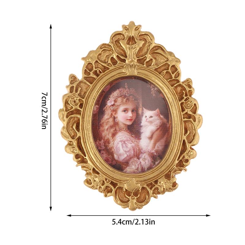 1:12 Dollhouse Miniature Hello Kitty Photo Frame Mural Wall Decoration Model Decor Toy Doll House Accessories