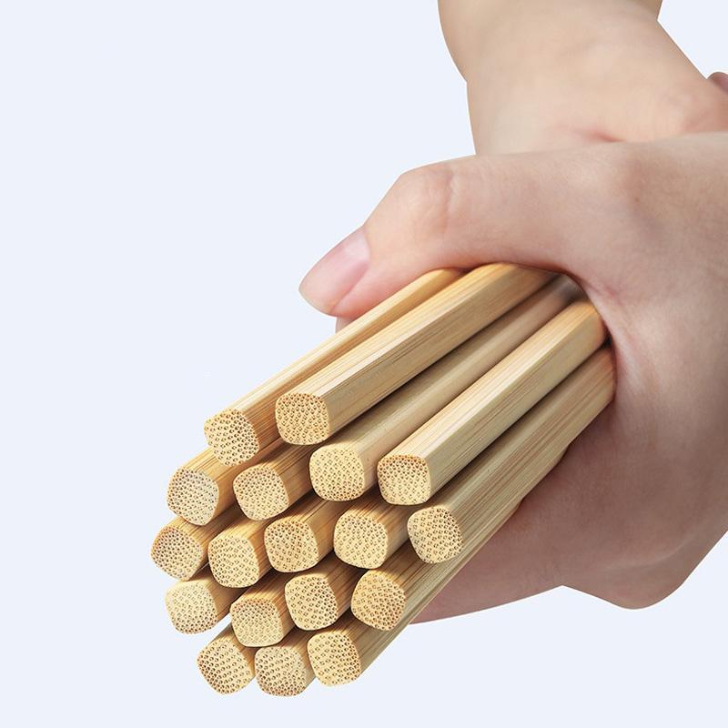 Premium Natural Bamboo Chopsticks with Crystal Tips Nanmu Bamboo Chopstick Set Mold-Resistant & Non-Slip Tableware