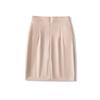 Elegant PU Leather Hip-Hugging Skirt: Retro, Slimming, Built-In Padding, Slit Midi Design for Women - Autumn/Winter