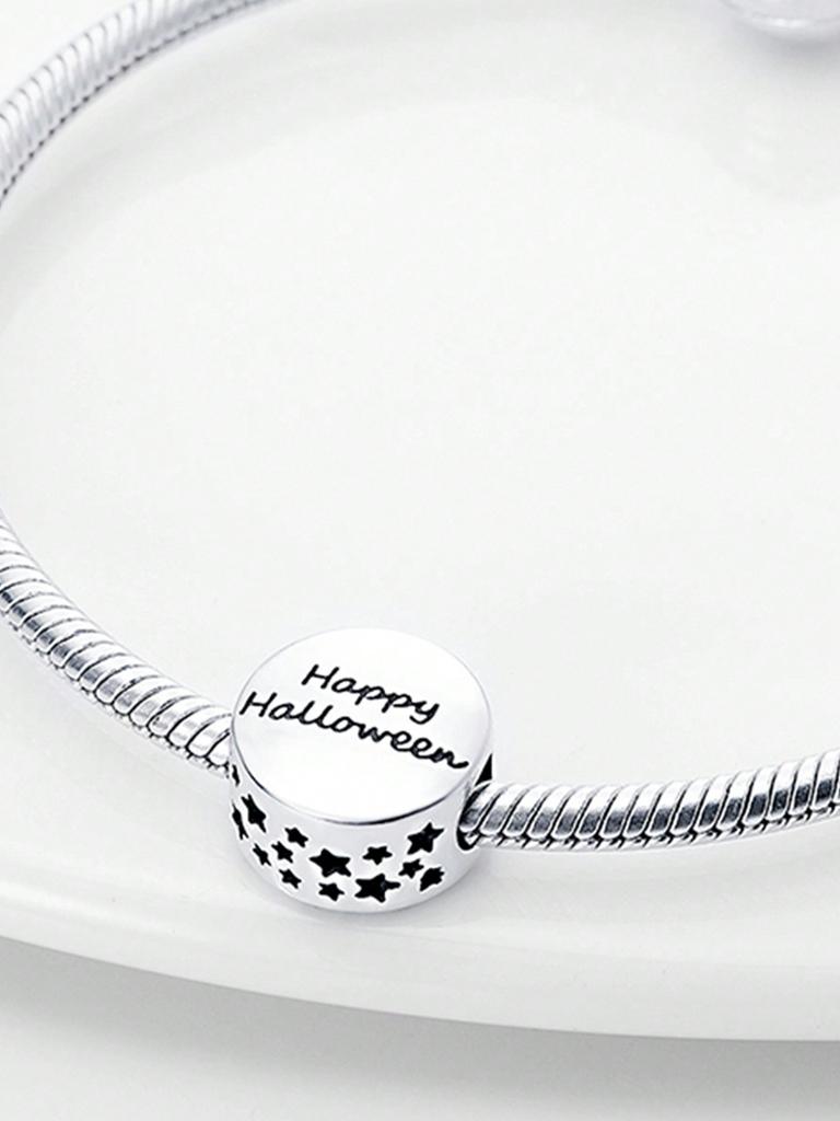 Charms Plata Copper Colors Halloween Skull Ghost Heartshaped Beads Pendant For Original Bracelet For Women Diy Jewelry Love Gift