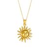Retro Sun and Moon Stainless Steel Pendant Necklace - High-End, Versatile Jewelry with Unique Design