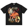 ASAP A AP ROCKY High Street Hip Hop Rap T-Shirt Herren Schwergewicht Locker Enger Halsausschnitt Bequem Atmungsaktiv Kurze Ärmel