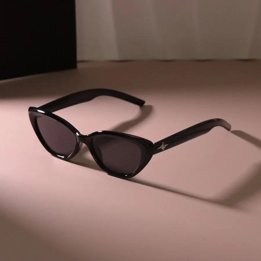 Casual Black Frame Cat Eye Sunglasses Women Men Sun Glasses Female Mirror Colors Designer Brand Fashion Luxurious Eyewear