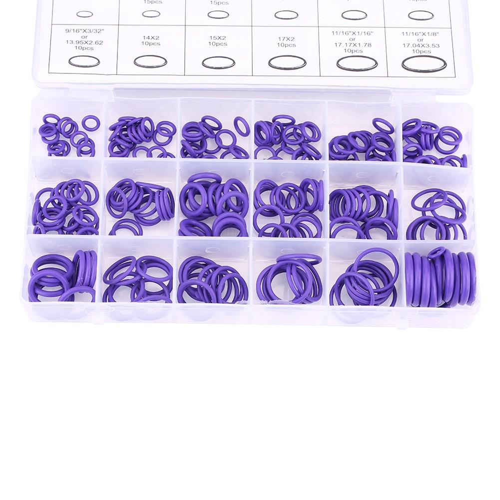270pcs Assorted Car Conditioning O Gasket Rubber Washer Purple