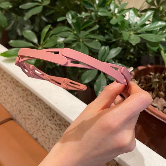 Women Headband Anti-Skid Teeth Resin Hairband Adjustable Stretch Travel Washing Face Hair Hoop Running Jumping Hair Accessory