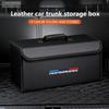 Car Leather Trunk Organizer Foldable Storage Box, For Performance E46 E90 E60 E36 F90 M3 M5 E87 X3 X5 X6 G30 G32 Accessories EN0