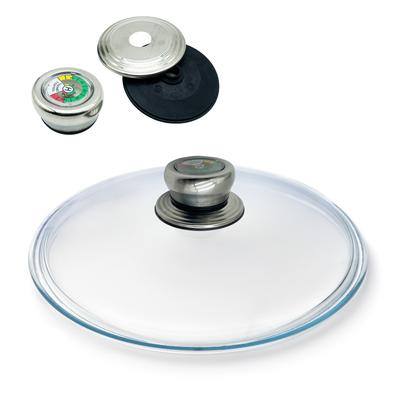 Edelstahl Thermometer Deckelknauf Hohe Genauigkeit Temperaturüberwachung Hitzebeständig für Topf Pfanne Schnellkochtopf