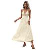 New hot-selling bohemian vacation style shell decoration V-neck neck halter cake dress