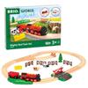 BRIO World - 36029 - Circuit Campagne Locomotive à piles - Coffret de 24 pièces avec animaux - Circuit de train en bois - Dès 3 ans