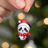 Christmas Gift for Panda Lovers 2D Acrylic Cute Ornaments Advent Calendar, 24 Days Holiday Decorations Countdown Collectible Hanging Pendants