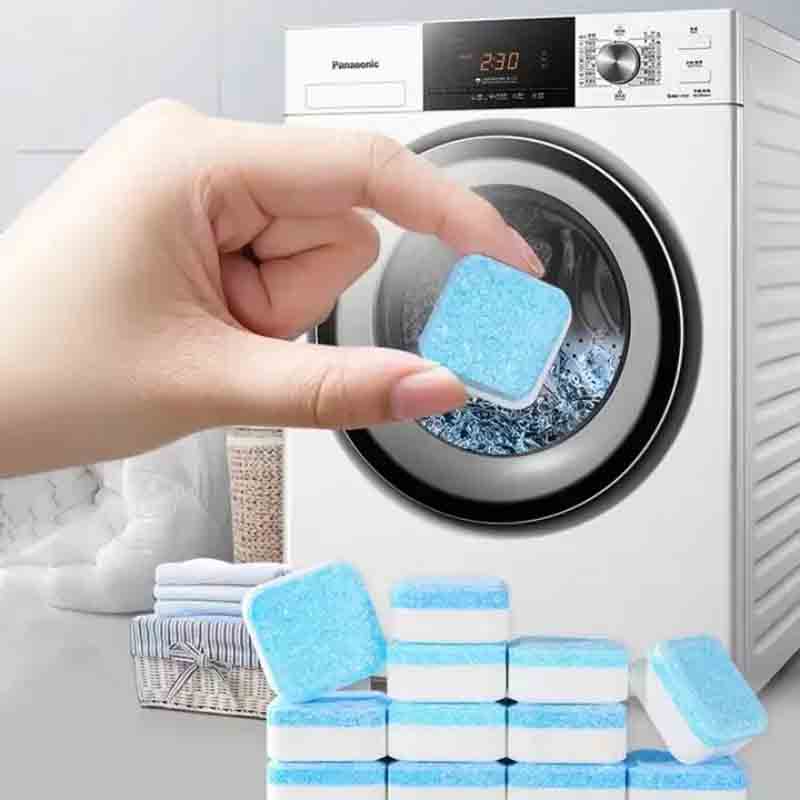 12 Pieces Of Washing Machine Cleaning Tablets Effervescent Tablets To Remove Stains Mild And Non-Irritating Remove Odors